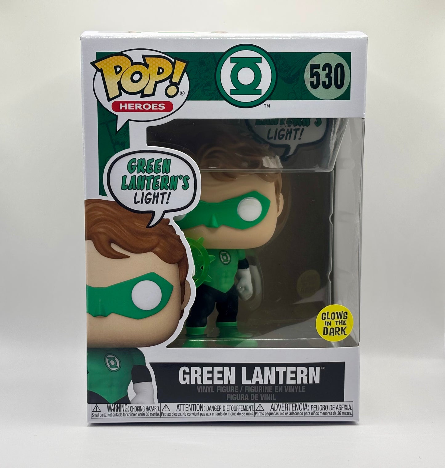 Funko Pop Heroes Green Lantern’s Light GREEN LANTERN #530 DC Comics Glow In The Dark Exclusive Vinyl Figure