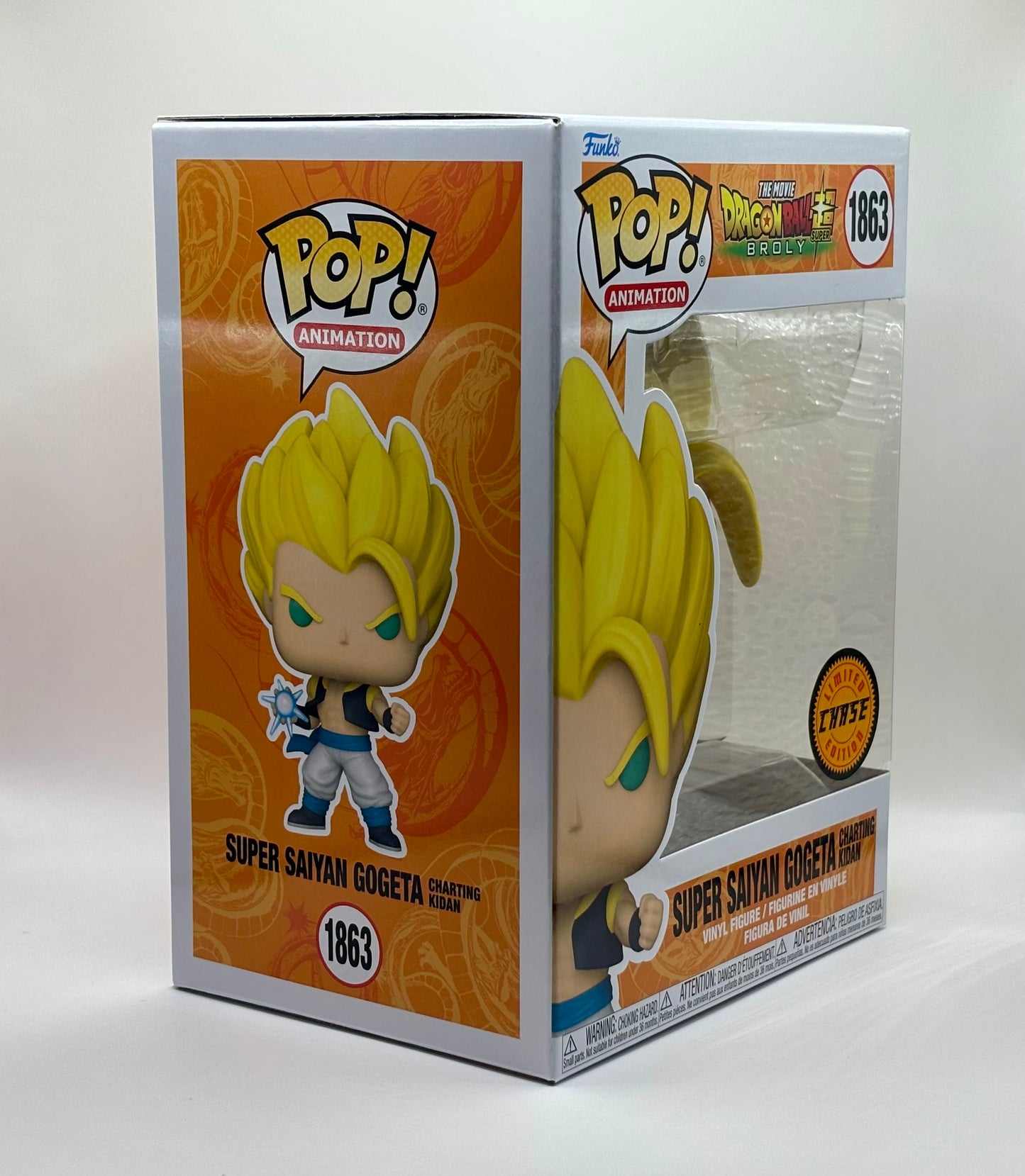 Funko Pop Animación Dragon Ball Super Super Sayian Gogeta Gráfico Kidan #1863 Edición limitada Chase