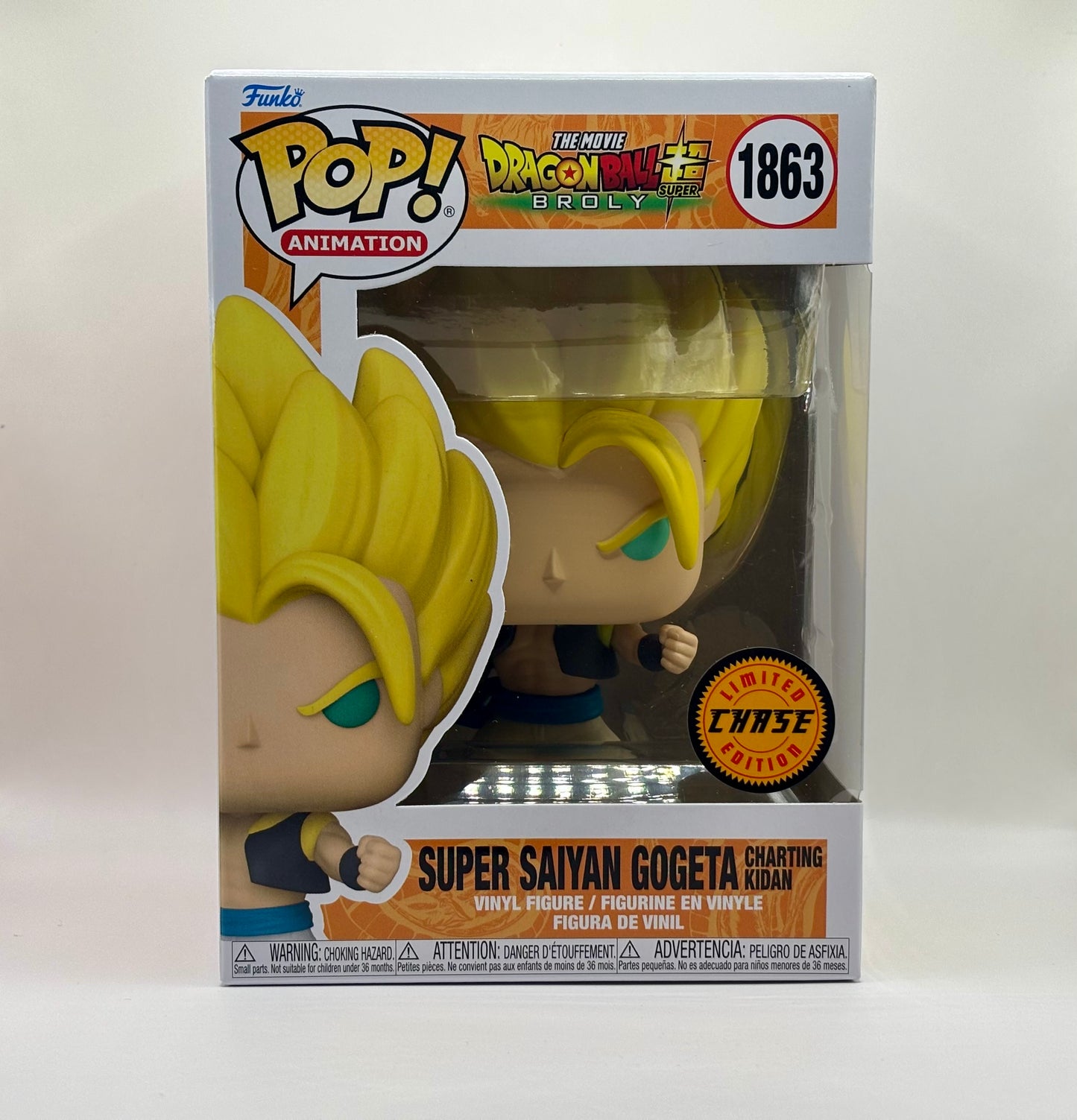 Funko Pop Animation Dragon Ball Super Super Sayian Gogeta Charting Kidan #1863 Limited Chase Edition