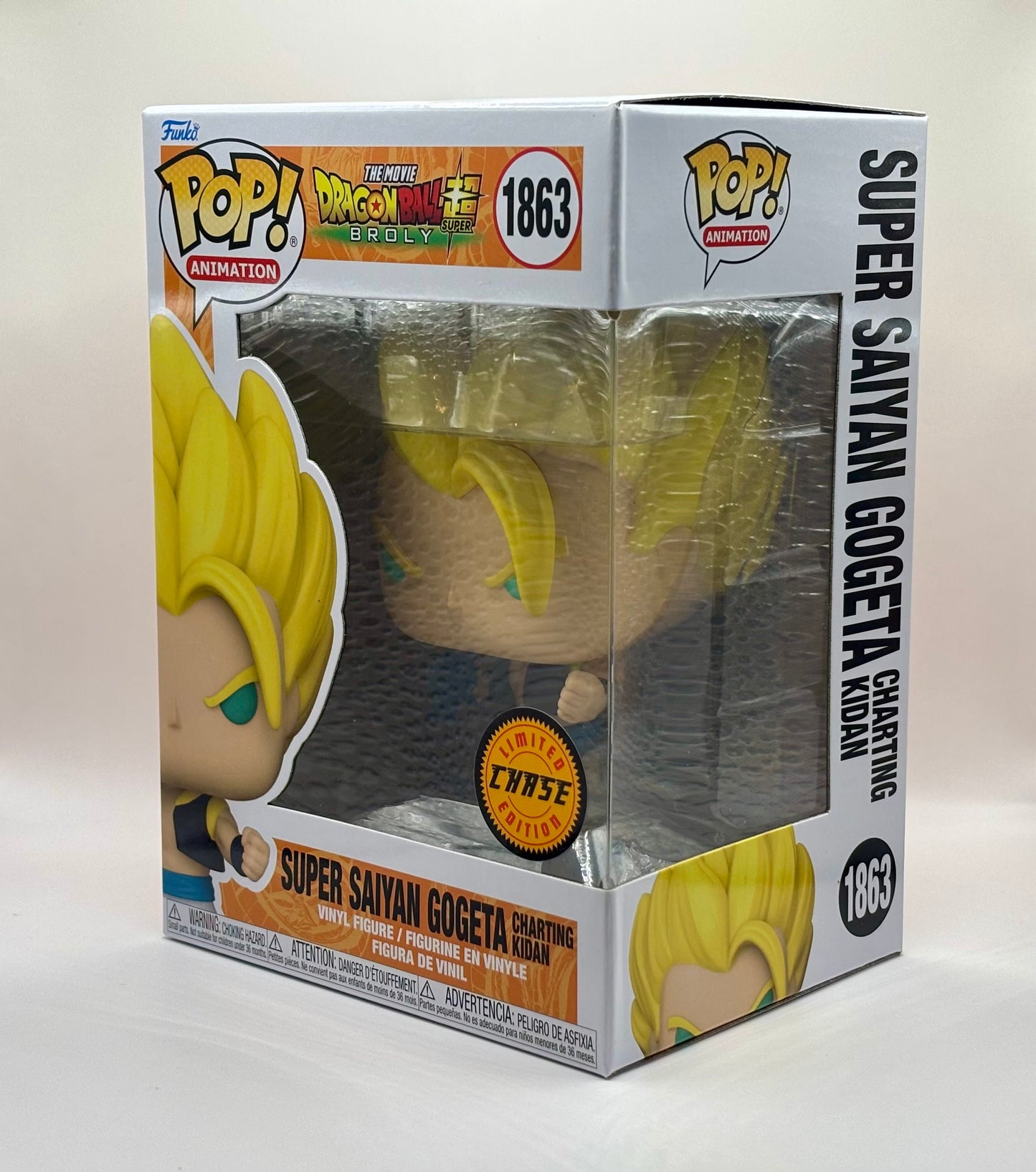 Funko Pop Animación Dragon Ball Super Super Sayian Gogeta Gráfico Kidan #1863 Edición limitada Chase