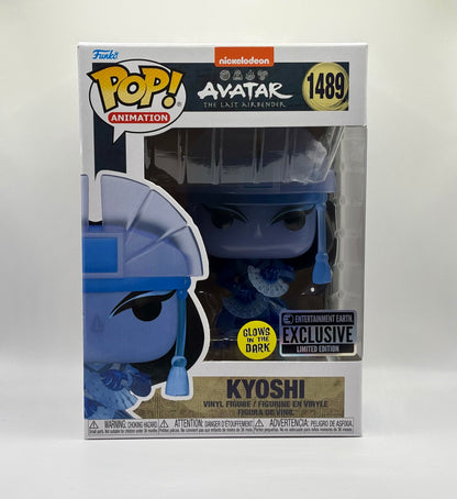 Funko Pop Animation Nickelodeon - Avatar The Last Airbender Kyoshi #1489 Vinyl Figure Glow In The Dark Entertainment Earth Exclusive