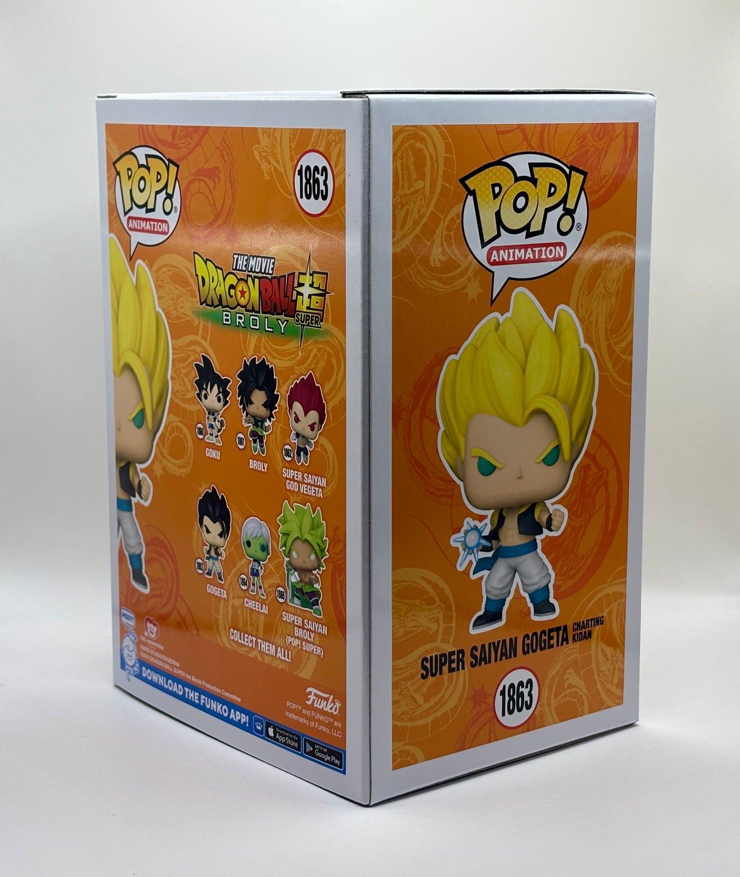 Funko Pop Animación Dragon Ball Super Super Sayian Gogeta Gráfico Kidan #1863 Edición limitada Chase