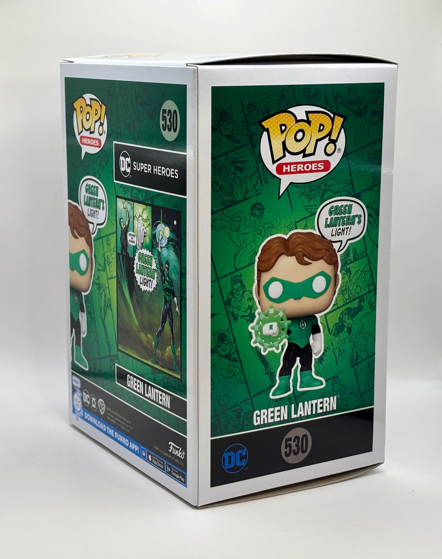 Figura de vinilo exclusiva que brilla en la oscuridad de Funko Pop Heroes Green Lantern's Light GREEN LANTERN #530 de DC Comics