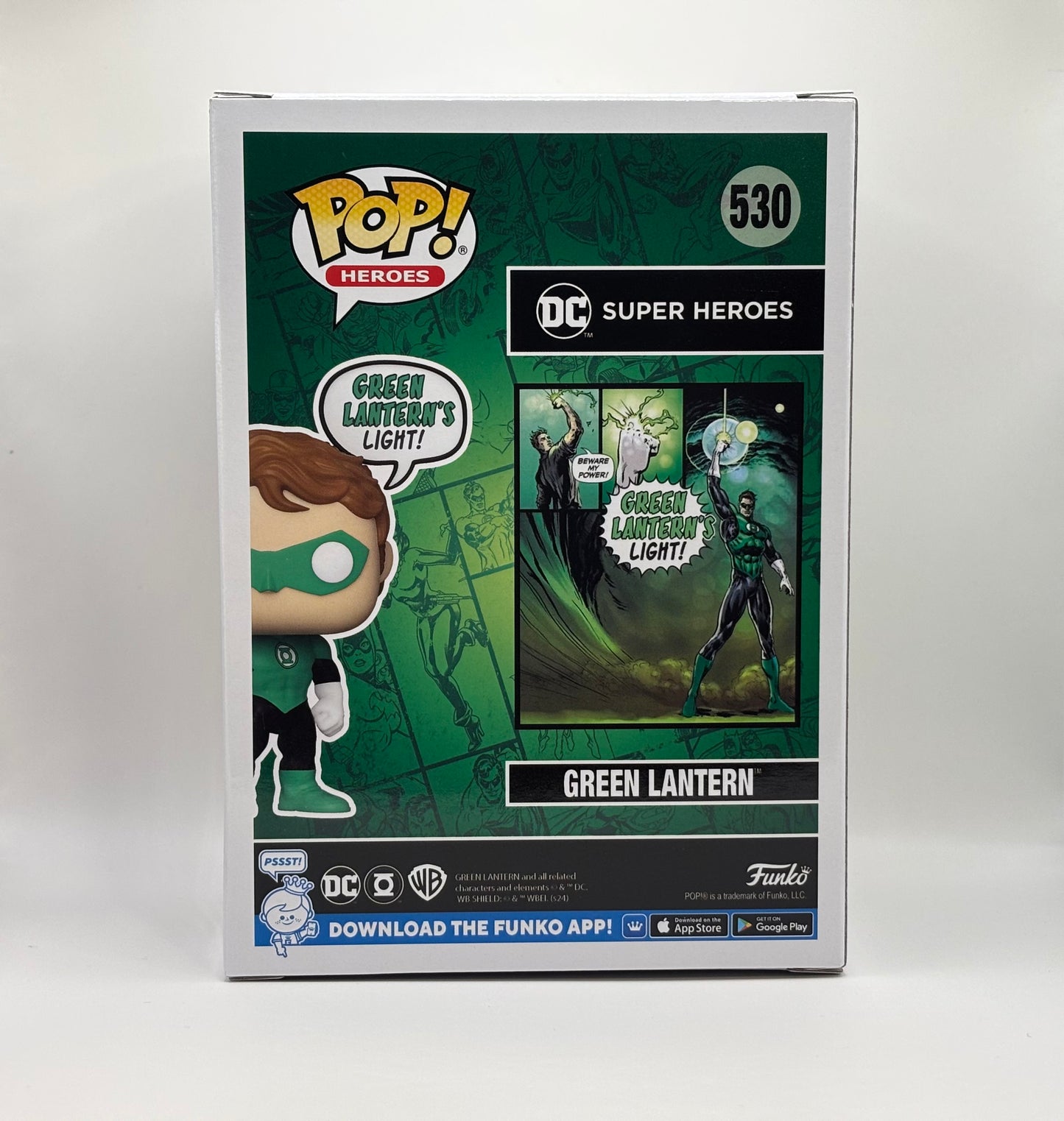 Figura de vinilo exclusiva que brilla en la oscuridad de Funko Pop Heroes Green Lantern's Light GREEN LANTERN #530 de DC Comics