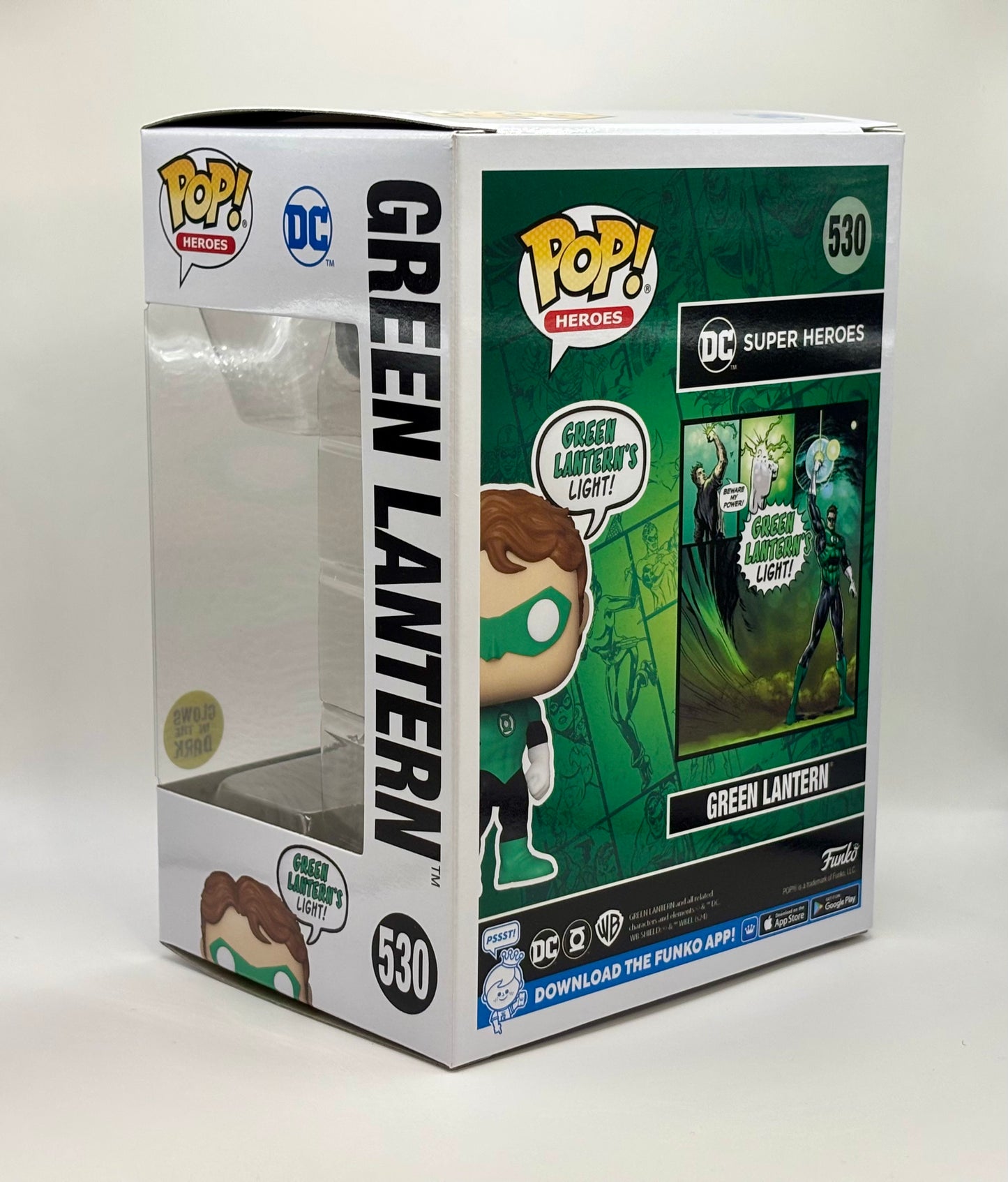 Funko Pop Heroes Green Lantern’s Light GREEN LANTERN #530 DC Comics Glow In The Dark Exclusive Vinyl Figure